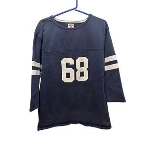 Kings of Indigo Jersey Shirt 3/4 Sleeves Navy Blue KOI size XL